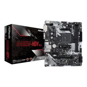 ASRock B450M-HDV R4.0 AMD AM4 M-ATX Motherboard - Image 1