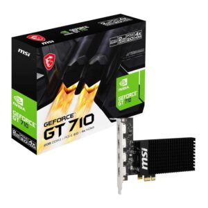 MSI Nvidia GeForce GT 710 2GD3H 2GB 64-BIT 4x HDMI Graphics Card - Image 1