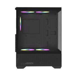 Raidmax I802 AIR E-ATX |ATX | Micro-ATX | Mini-ITX RGB Mid-Tower Gaming Chassis - Black - Image 5