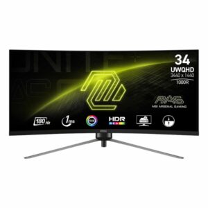 MSI MAG345CQR 34" Curved Gaming Monitor 3440x1440 (UWQHD) VA 1ms 180Hz - Image 1