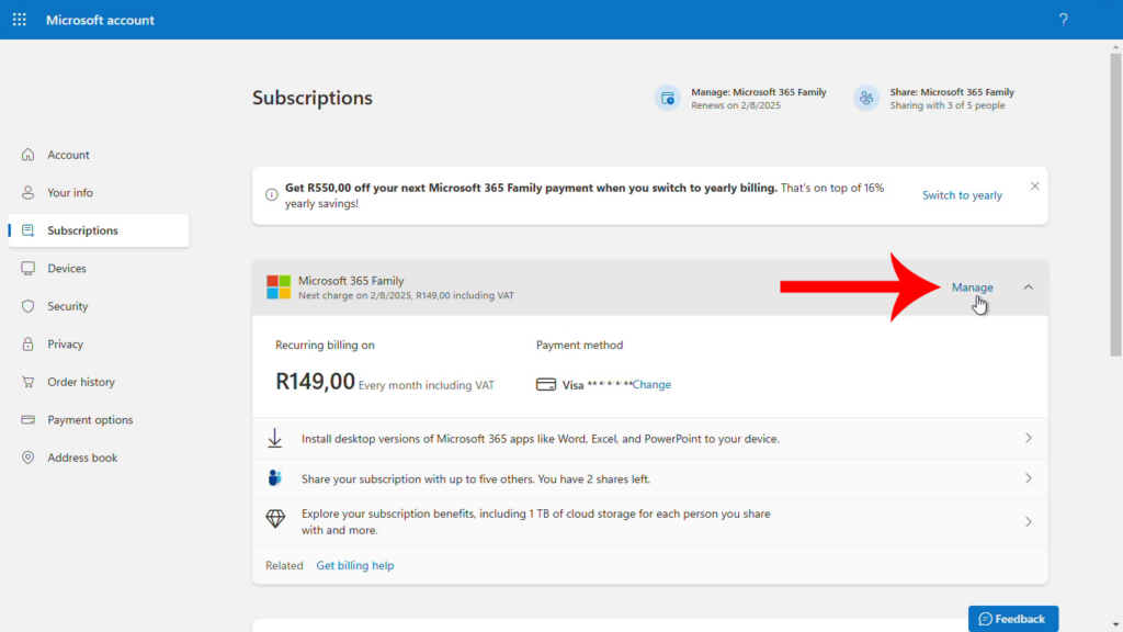 Manage Microsoft Subscriptions