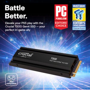 Crucial T500 2TB M.2 NVMe Gen4 with Heatsink NAND SSD - Image 9