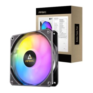 Antec P12 PWM 120mm ARGB Reverse Case Fan - Black - Image 1