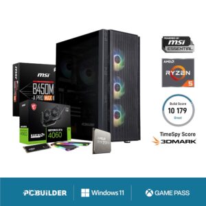PCBuilder AMD Ryzen 5 5600X BARRICADE Windows 11 Gaming PC - Image 1
