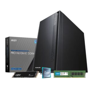 PCBuilder Intel i3-12100 HOME MASTER Windows 11 Desktop PC - Image 1