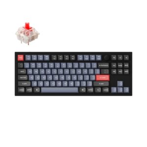 Keychron Q3 80% Red G Pro Switches Aluminium RGB Wired Keyboard - Black - Image 1