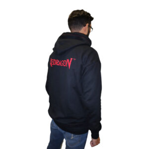REDRAGON HOODIE WITH FRONT and BACK LOGO - BLACK - MEDIUM - Image 3