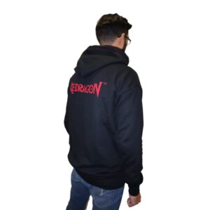 REDRAGON HOODIE WITH FRONT and BACK LOGO - BLACK - SMALL - Image 3