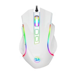 REDRAGON GRIFFIN 7200DPI Gaming Mouse - White - Image 1