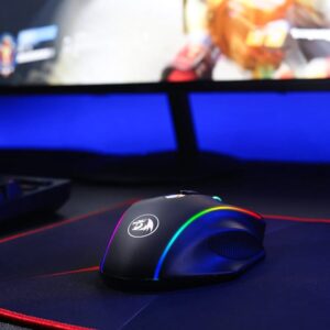 REDRAGON VAMPIRE ELITE Wireless 16000DPI|8 Button|Ergonomic Design|P3335 Optical Sensor|Type-C Cable|RGB Backlit Gaming Mouse - Black - Image 5