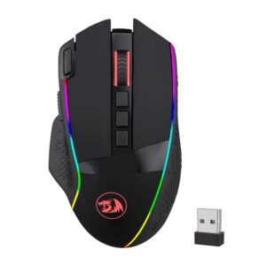 REDRAGON Enlightment 19000DPI RGB Wireless Gaming Mouse - Black - Image 1