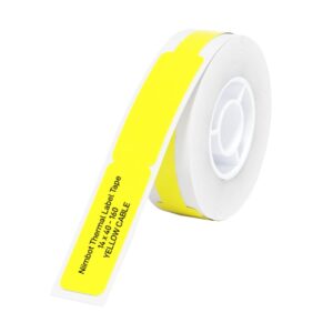 NIIMBOT D11/D110/D101/H1S Thermal Label 12.5x74mm - 65 Labels Per Roll - Yellow for Cable - Image 1