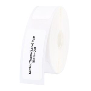 NIIMBOT D11/D110/D101/H1S Thermal Label 15x26mm - 230 Labels Per Roll - White - Image 1