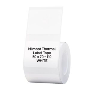NIIMBOT B1/B21/B3S Thermal Label 50x70mm - 110 Labels Per Roll - White - Image 1