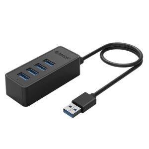 ORICO 4 Port USB3.0 Hub Black|Micro USB Power Adapter Not Included - Black - Image 1