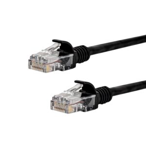 Gizzu Cat6 UTP Fly Lead Ethernet Network Cable 20cm - Black - Image 1