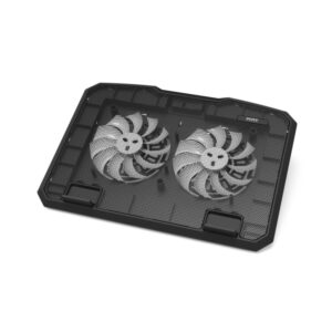 Port Ergonomic Notebook Cooler Pro, with Dual Fans and USB Ports - Image 1
