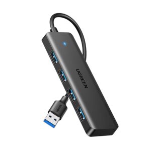 UGREEN 4-in-1 USB 3.0 Hub - High-Speed 5Gbps Data Transfer - Grey - Image 1