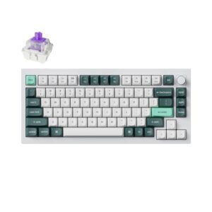 Keychron Q1H-P1 QMK Wireless Custom Keyboard - White - Image 1