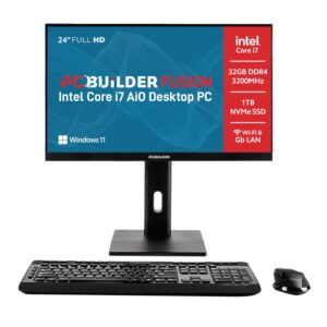 PCBuilder FUSION 24″ Intel Core i7-14700 Windows 11 AiO Desktop PC - Image 1