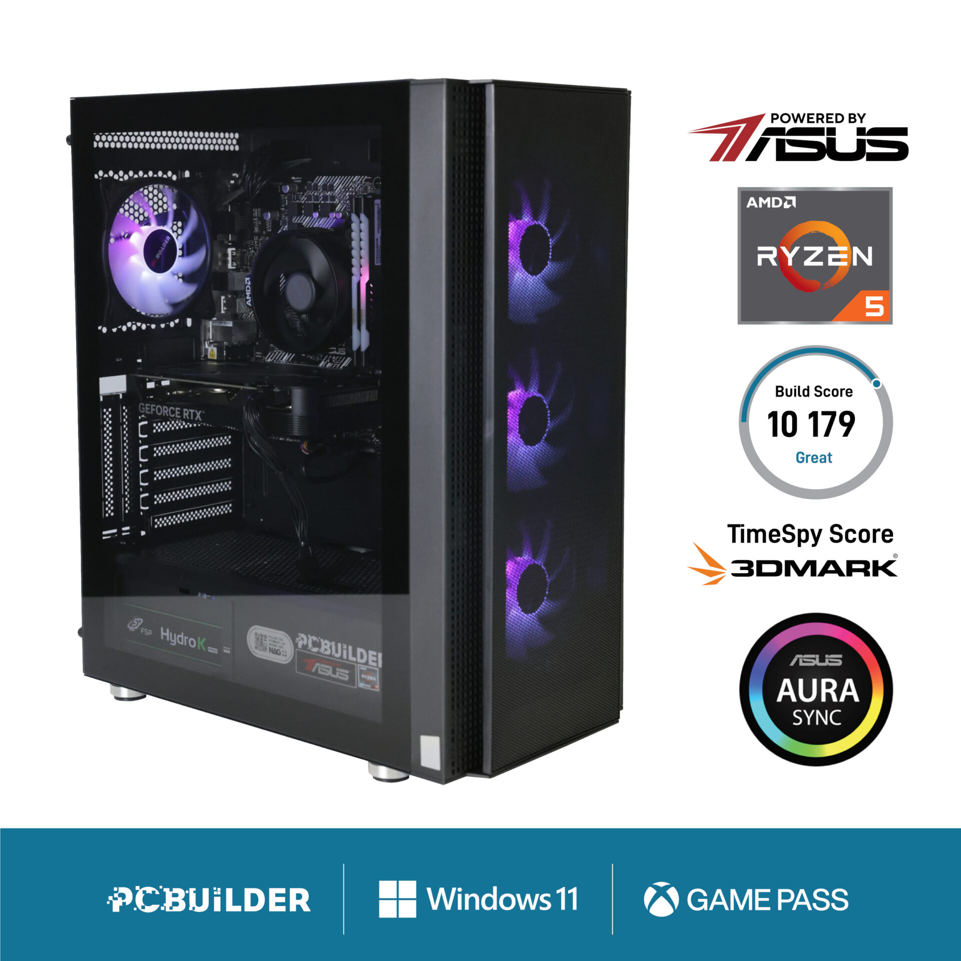PCBuilder Ryzen 5 5600X TITAN Windows 11 Gaming PC – QWERTY Computers