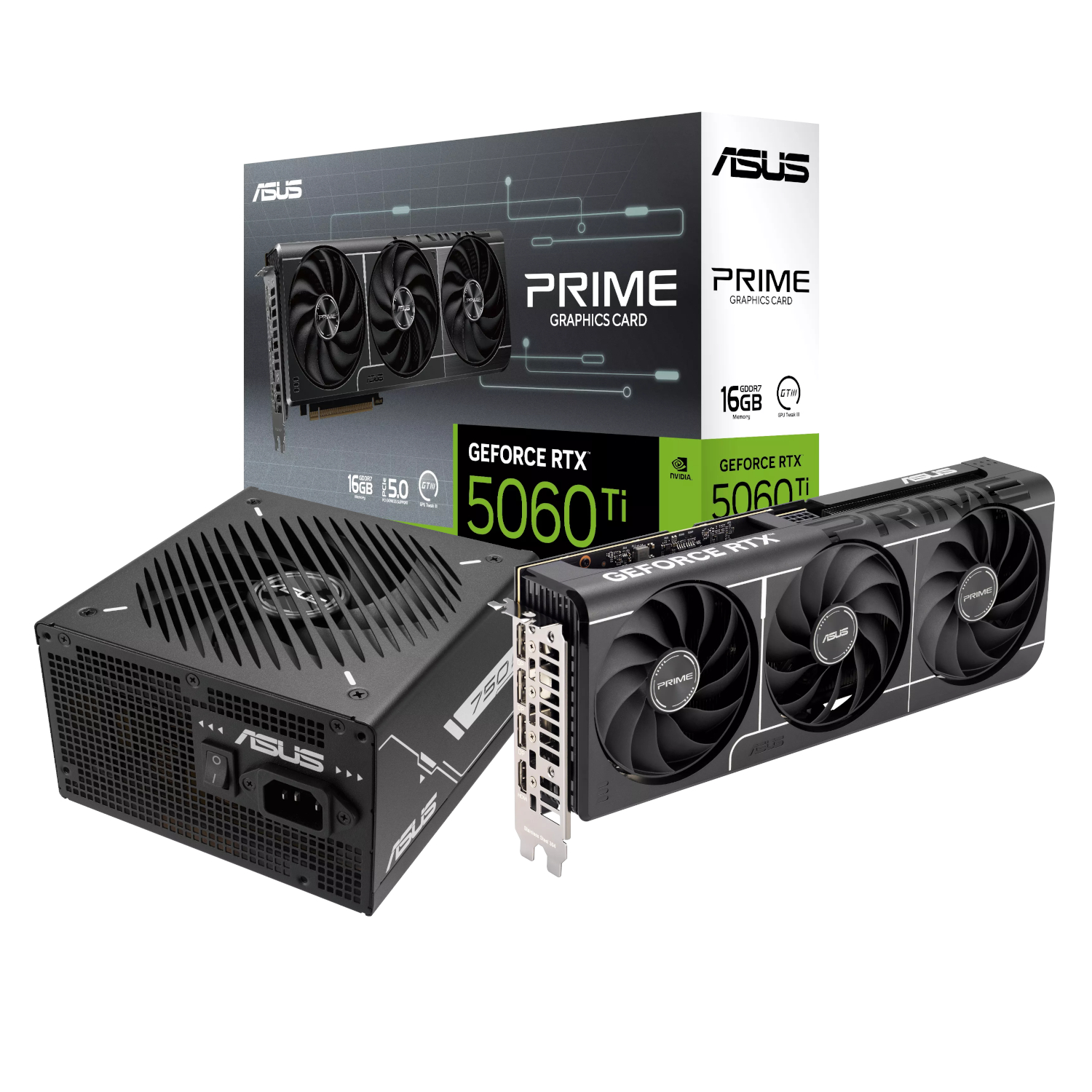 ASUS PRIME GeForce RTX 5060 Ti 16GB and 750W 80 PLUS Bronze Non