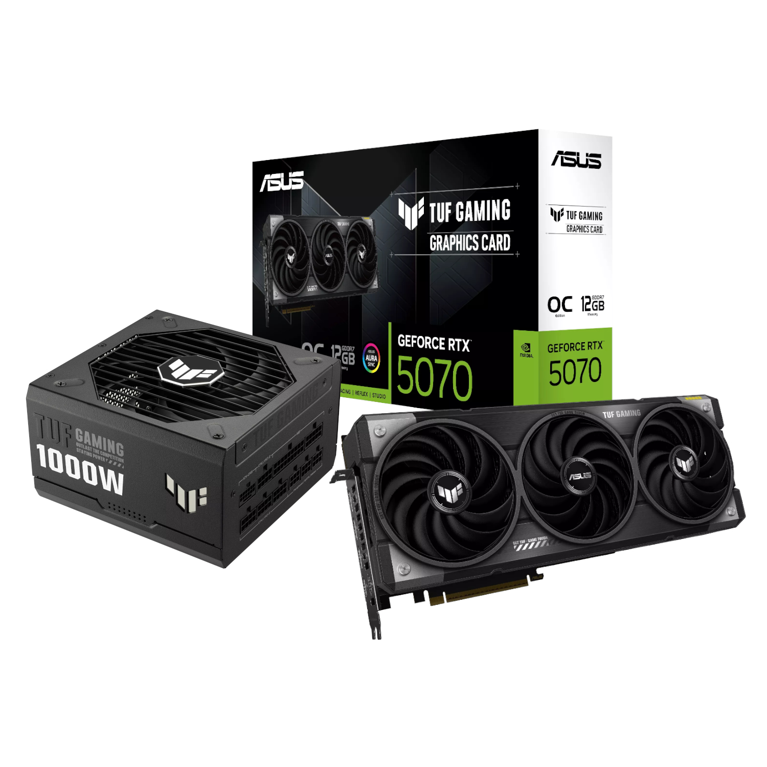 Asus TUF Gaming GeForce RTX 5070 OC Edition and 1000W 80 PLUS Gold